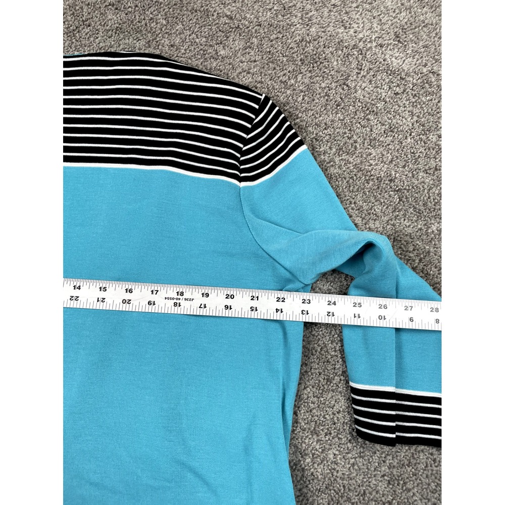 Ming Wang Sweater Set Womens 0X 1X Cardigan Tank Teal Knit 2 Piece Old Money Top - Picture 8 of 9